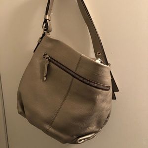 Silver Coach Shoulder Purse